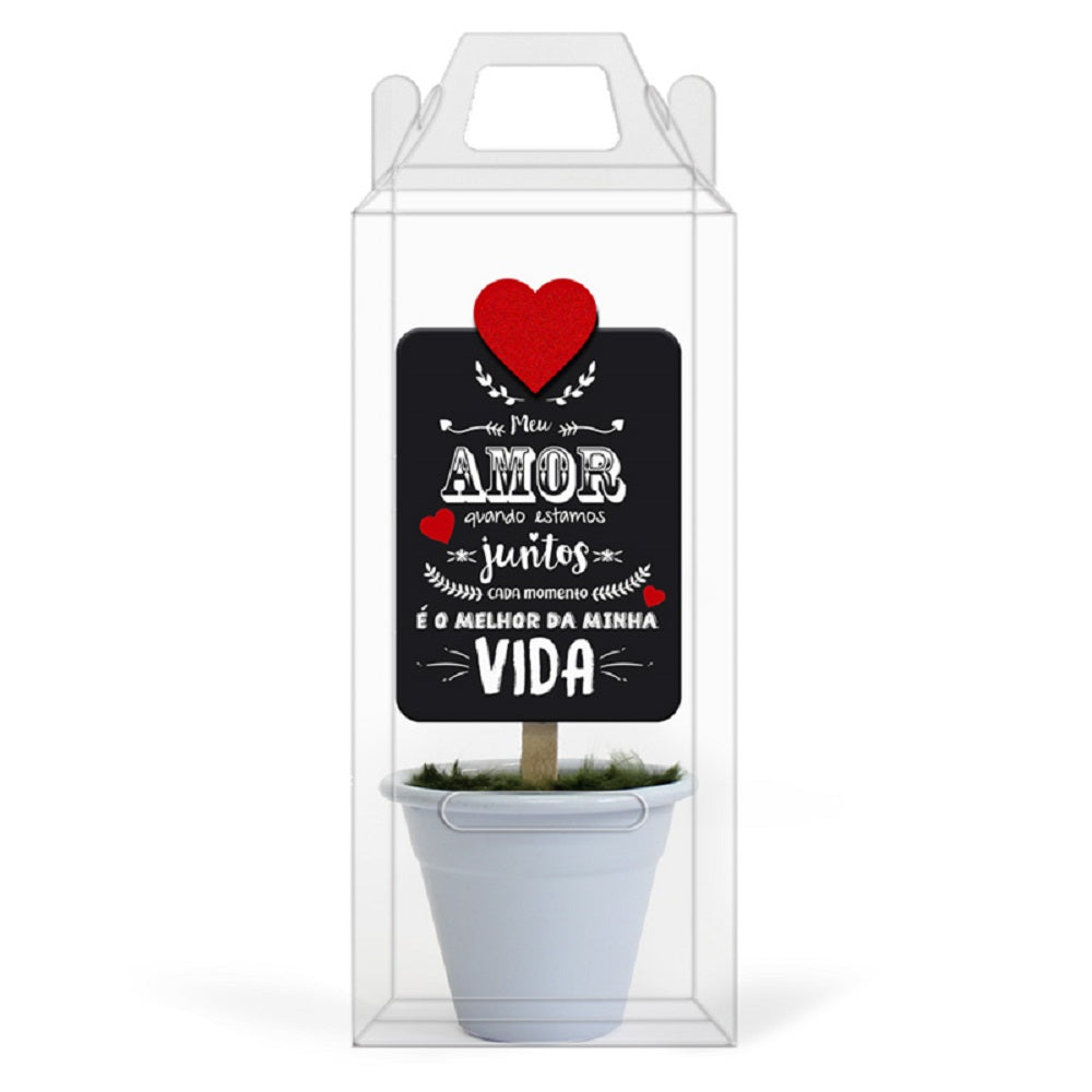 Mini Vaso Lettering Amor 16 CM 4943 - Fina Ideia