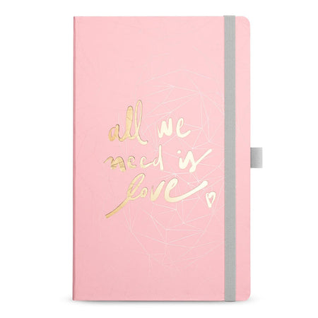 Caderno Papertalk Sem Pauta Pink Stone Geométrico 80 Fls. - Otima