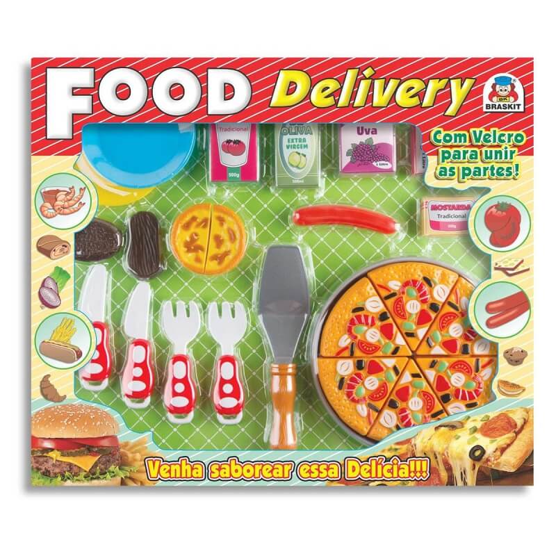 Food Delivery Pizza com Velcro 860-2 - Braskit