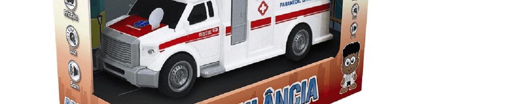 Ambulância Fricçao C/ Som E Luz  Dmt6164 - Dm Toys