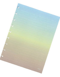 Refil Colorido Caderno De Disco 80 Folhas Pauta Branca 90g/m² 17,3x23,2cm CD1042 - BRW
