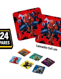 Jogo de Memória Marvel Homem Aranha 24 pares 8016 - Toyster

