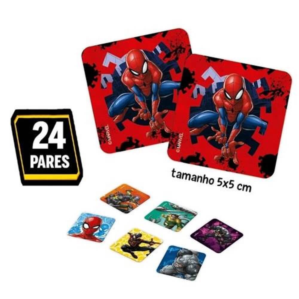 Jogo de Memória Marvel Homem Aranha 24 pares 8016 - Toyster