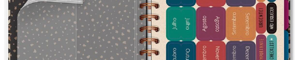 Planner M Permanente  Oncinha 112 Fls 12 Divisórias 134mm X 205mm 6348 - Fina Ideia