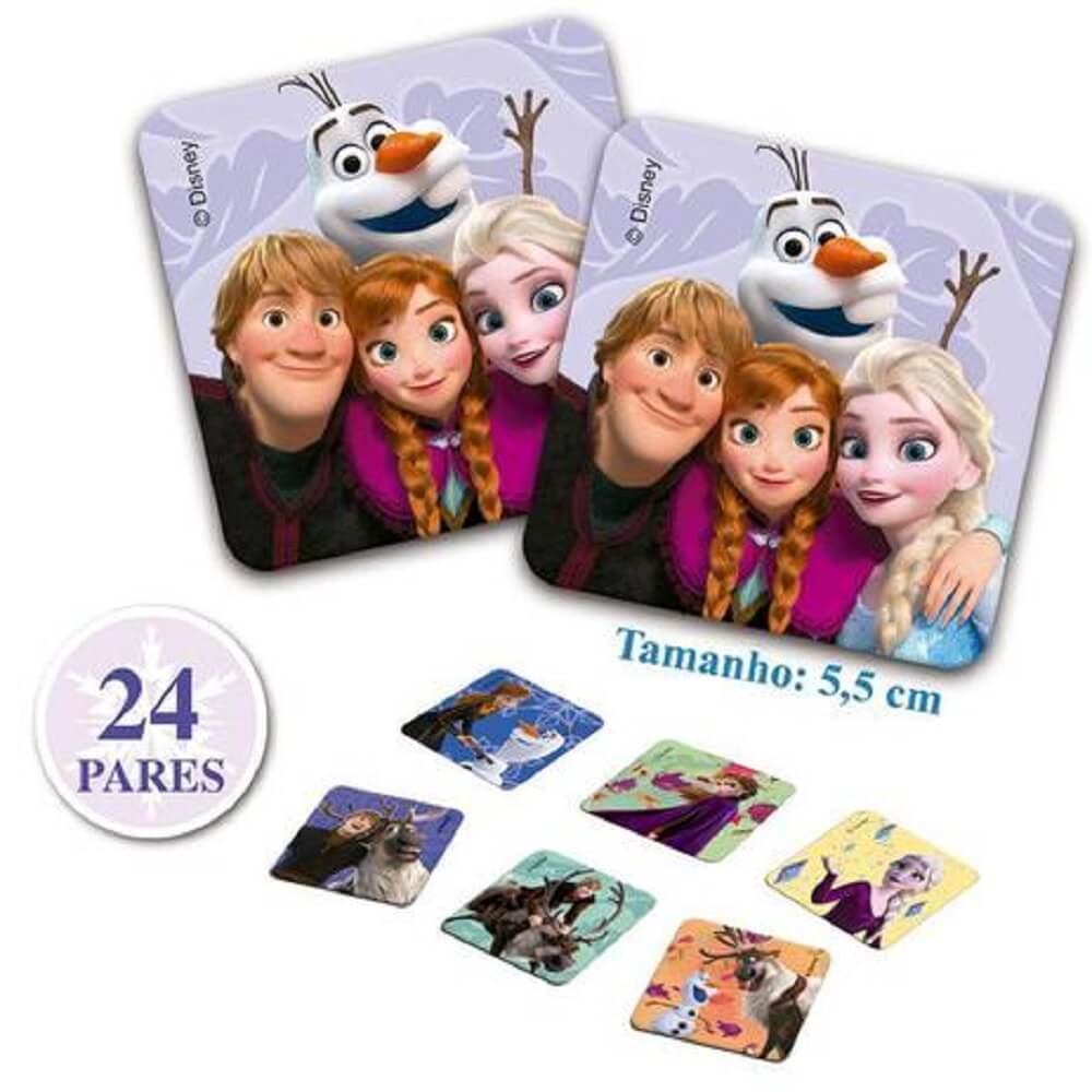 Jogo de Memória Disney Frozen 24 pares 8030 - Toyster