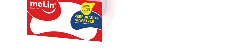 Perfurador Plástico C/ 2 Furos New Style Rosa 10 Fls. 17843 - Molin