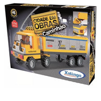 Bloco de Montar Cidade Em Obras Caminhão 174 Peças 689.8 Xalingo