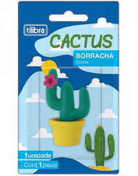 Borracha Decorada Blister Cactus 31484-6 - TILIBRA
