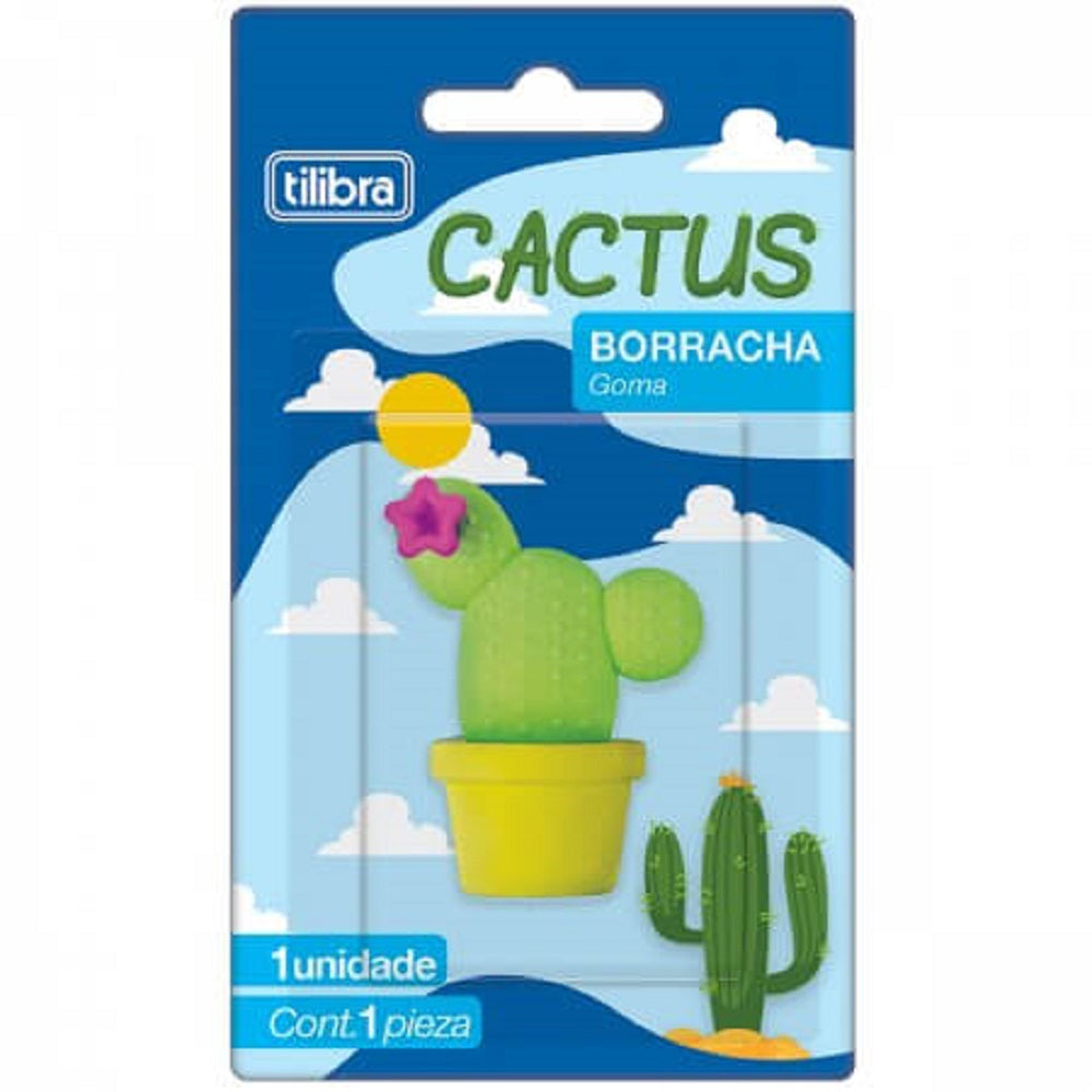 Borracha Decorada Blister Cactus 31484-6  TILIBRA