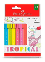 Caneta Fine Pen 0.4mm Cores Tropical c/ 6 Unid. FPB/ES6ZF - FABER CASTELL