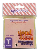 BLOCO ADESIVO GOOD VIBES 76MMX76MM 100F 91131 - LEONORA