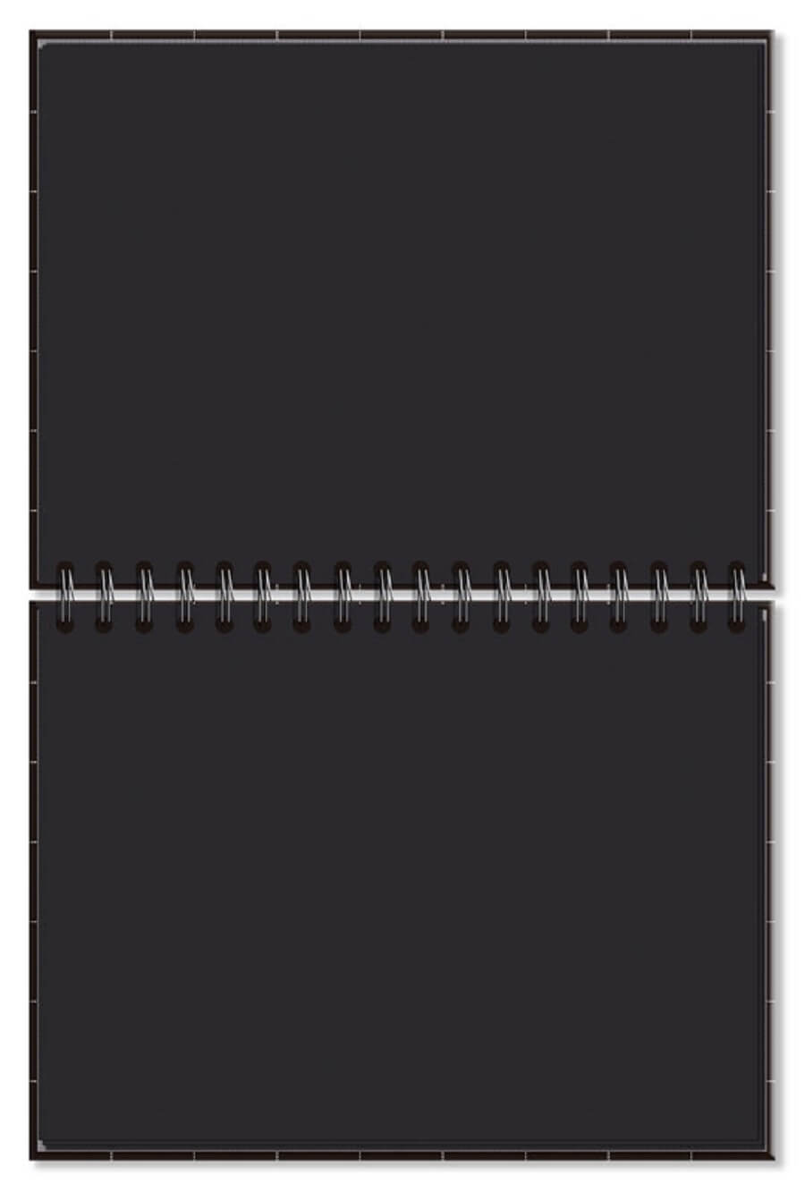 Caderno de Lettering Espiral Quadriculado 40 folhas Pretas 180g/m² 5308 - Fina Ideia
