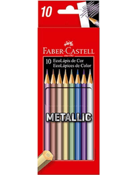 Lápis de Cor Metálico 10 Cores Metallic 120410G - Faber Castell
