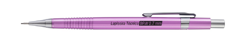 Lapiseira Técnica Grafite 0.7mm Blister c/ 1un Rosa LP0706 - BRW