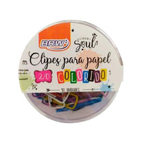 Clips Para Papel Colorido 2/0 com 50 Unidades CL2051 - BRW