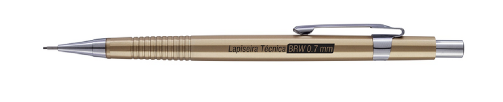 Lapiseira Técnica 0.7mm Com Grafite blister c/ 1un Dourada LP0704 - BRW