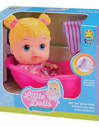 Boneca Little Dolls Banheirinha Loira 8022 Diver Toys
