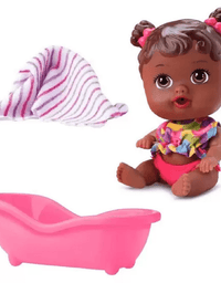 Boneca Little Dolls Banheirinha Negra 8038 Diver Toys
