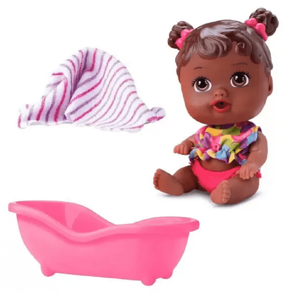 Boneca Little Dolls Banheirinha Negra 8038 Diver Toys