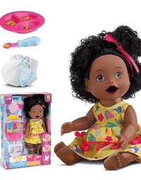 Boneca My Little Collection Primeira Papinha Negra DiverToys
