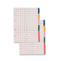 Divisórias p/ Caderno Argolado Colorida 12 Un. c/ Folha de Adesivos 17x24cm - Cicero