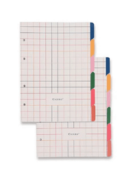 Divisórias p/ Caderno Argolado Colorida 12 Un. c/ Folha de Adesivos 17x24cm - Cicero
