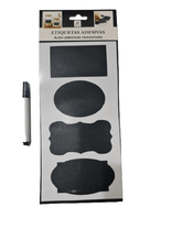 Etiqueta Auto-Adesivas Removiveis 4 unid. c/ Caneta Giz Liquido