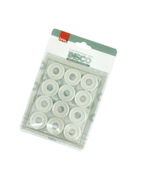 Kit de Discos Refil Plásticos 2,5 cm Brancos 12 Unidades CD1062 - BRW
