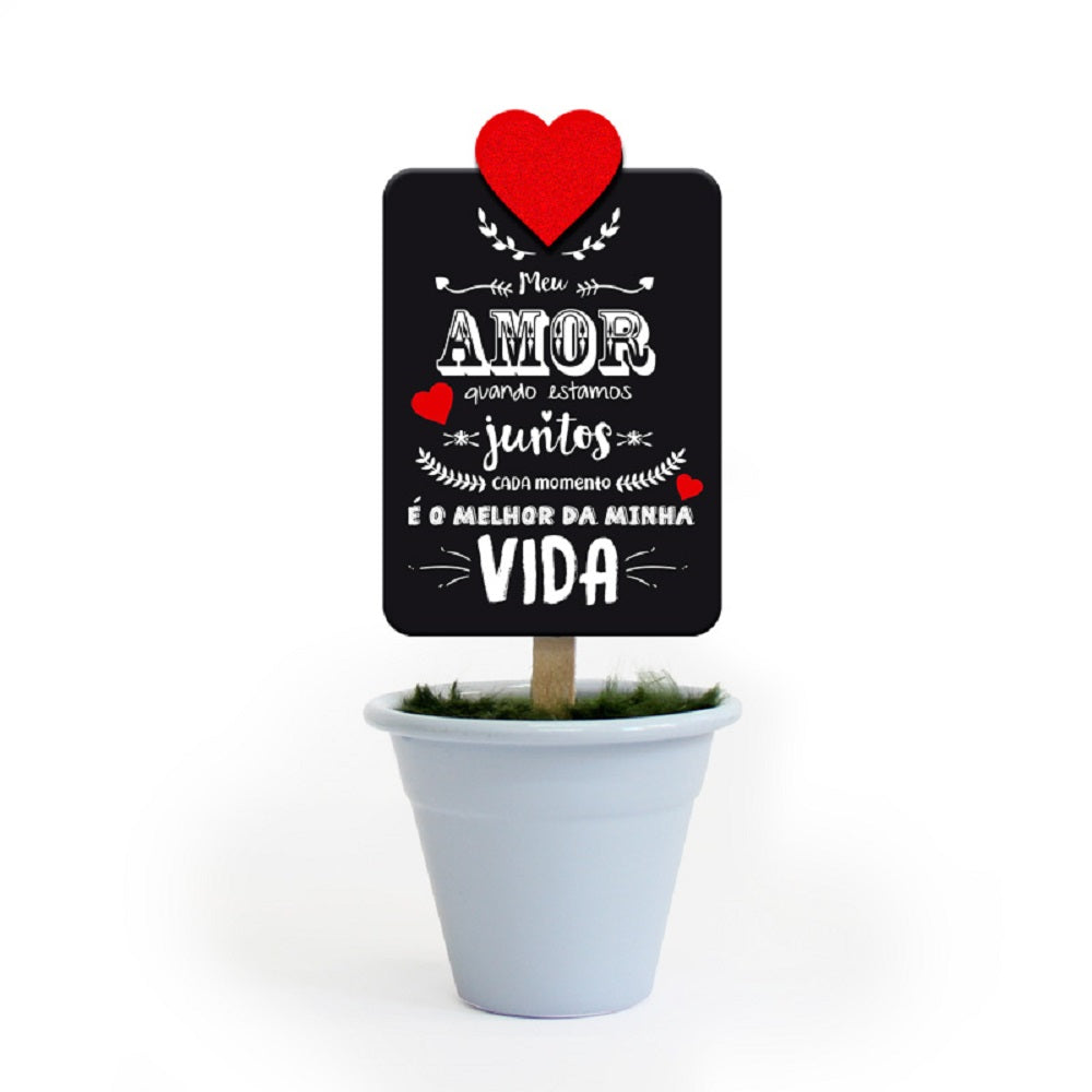 Mini Vaso Lettering Amor 16 CM 4943 - Fina Ideia