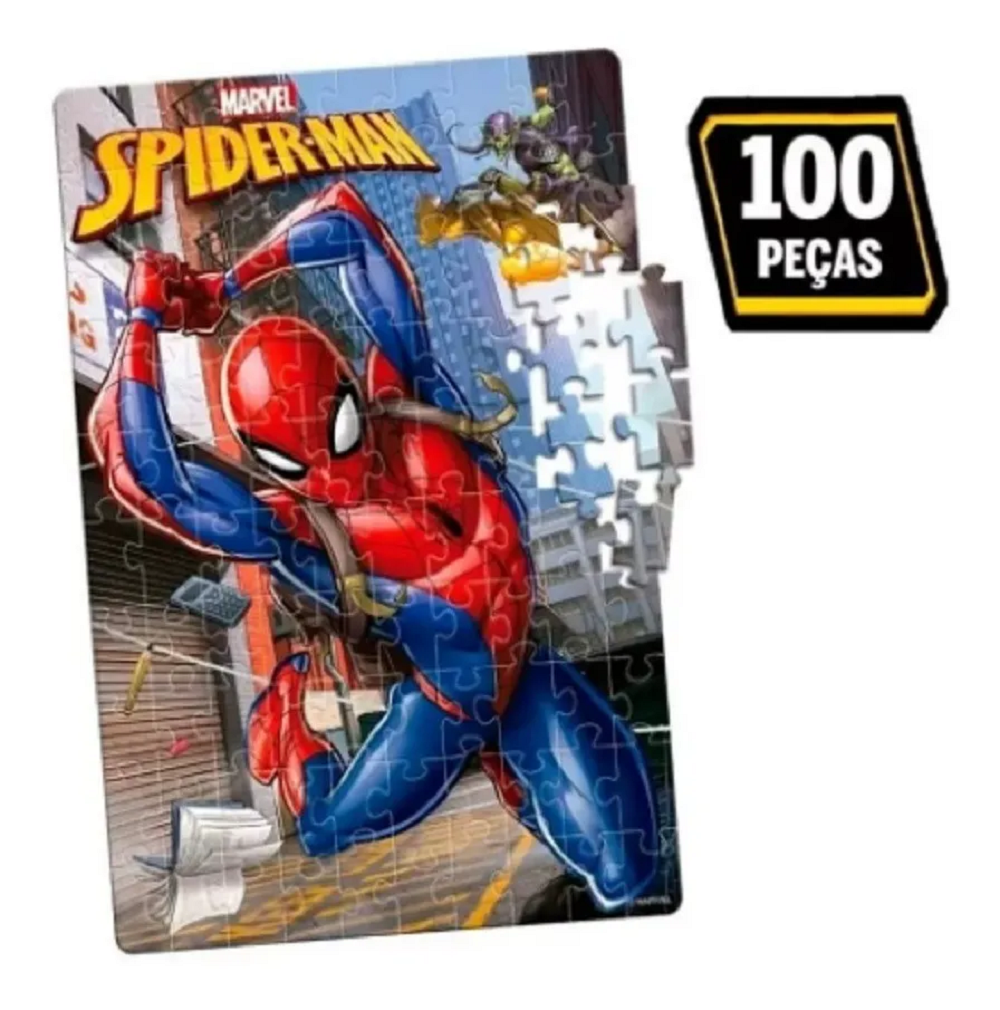 Quebra Cabeça 100 peças Homem Aranha 8013 - Toyster