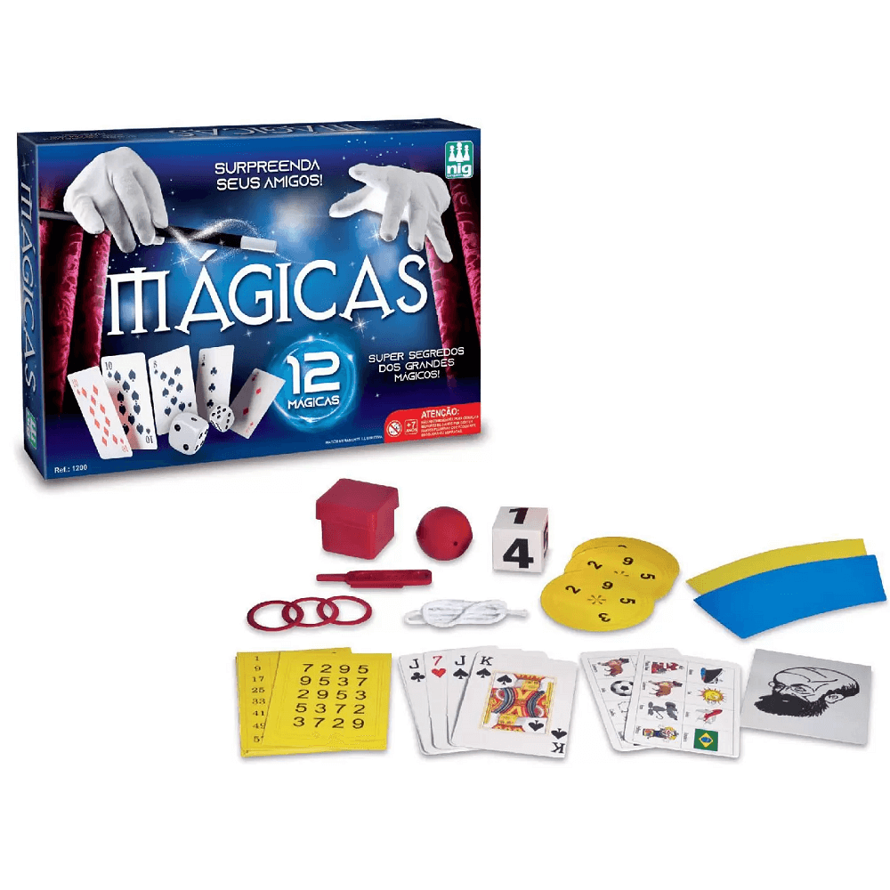 Jogo Caixa de Mágica 12 Truques 1200 - Nig