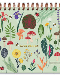 Caderno de Lettering Espiral Love Garden 40 folhas Preta 180g/m² 5358 - Fina Ideia
