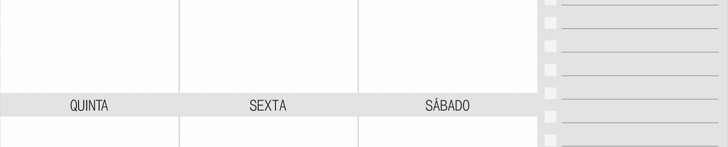 Bloco Week Semana Org. Linha Grid 60 Fls 90g/m² BW92 - Cartões Gigantes