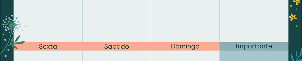 Bloco Week Minha Semana Jardim Encantado 60 Fls 90g/m² BW94 - Cartões Gigantes