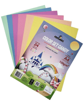Bloco Papel Criativo Color Set Candy A4 7Cores 120g/m² c/24 Fls Romitec
