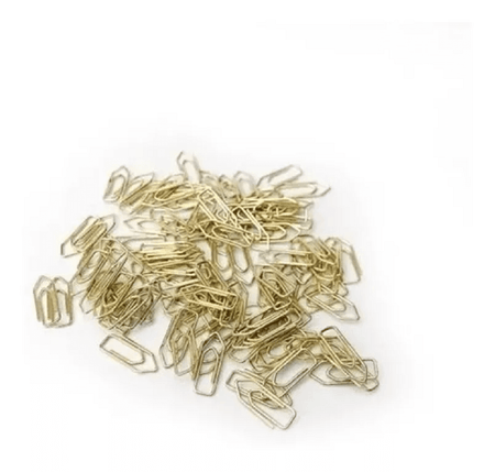 Clips Para Papel Mini Dourado  c/ 200UN CL0501 - BRW