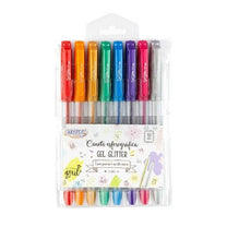 CANETA ESFEROGRÁFICA GEL COM GLITER 8 CORES PONTA 1.0MM LINHA SOUL - BRW