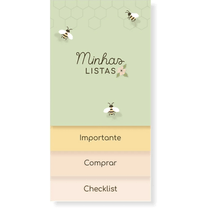 Bloco Minhas Listas Linha Abelhinha LI93 - Cartões Gigantes