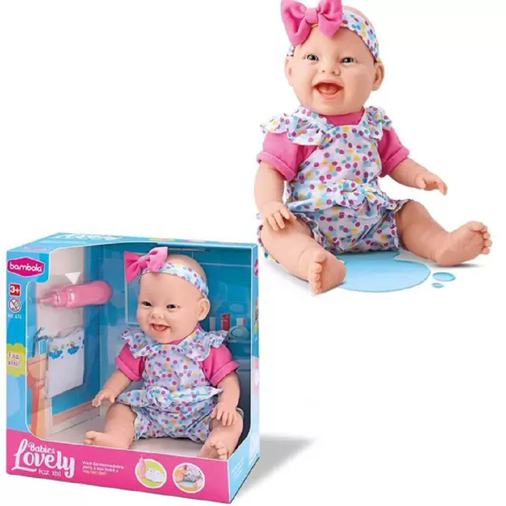 Boneca Babies Lovely Faz Xixi 769 - Bambola