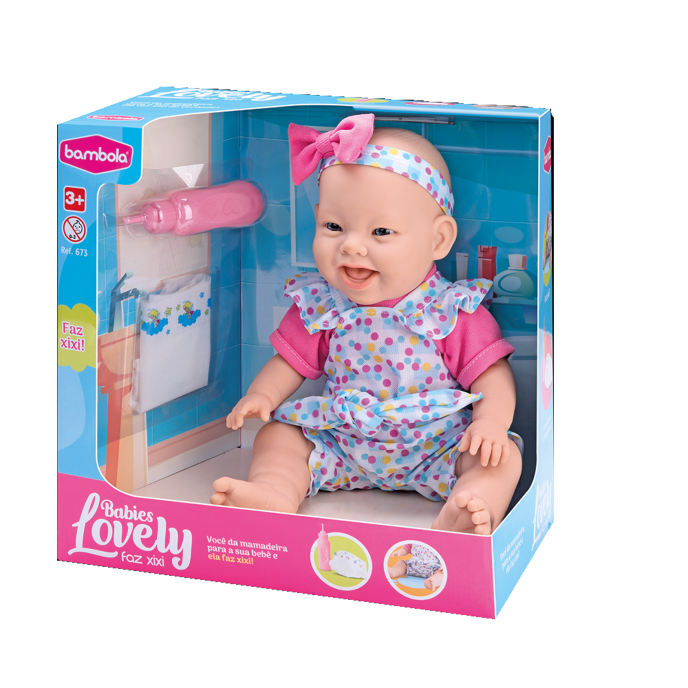 Boneca Babies Lovely Faz Xixi 769 - Bambola