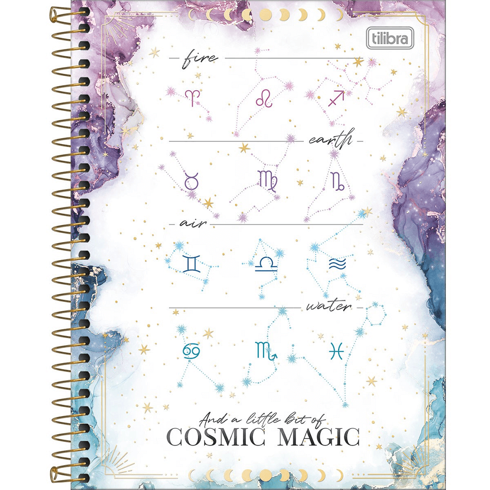 Caderno Espiral Universitário 1 Matérias  80 Folhas Magic - Tilibra