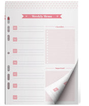 Bloco Organizador Coleção Pink Stone Weekly Menu 16,5 X 24 CM - Ótima