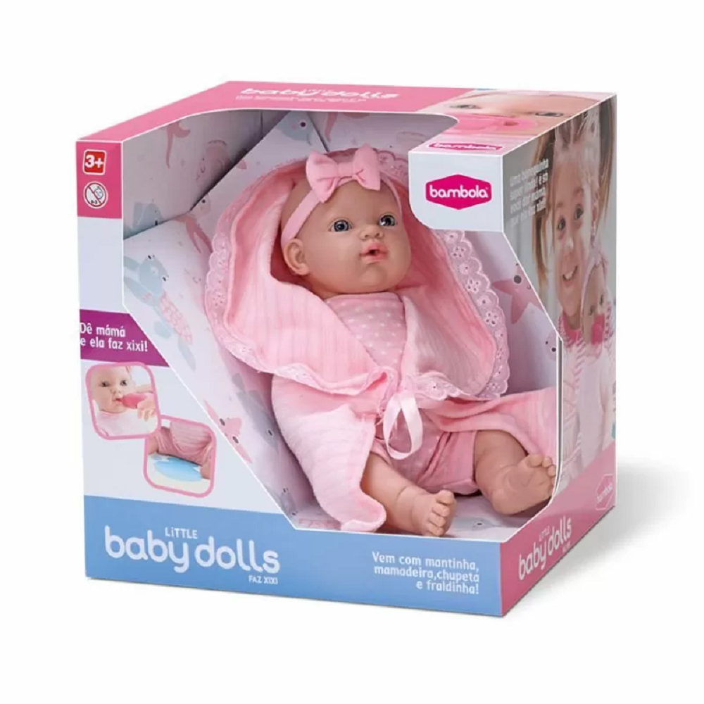 Boneca Little Baby Dolls Faz Xixi 673 - Bambola