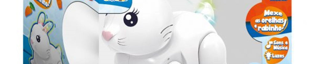 Meu Primeiro Coelhinho Mexe as Orelhas e Rabinho ZP00977 - Zoopy Toys