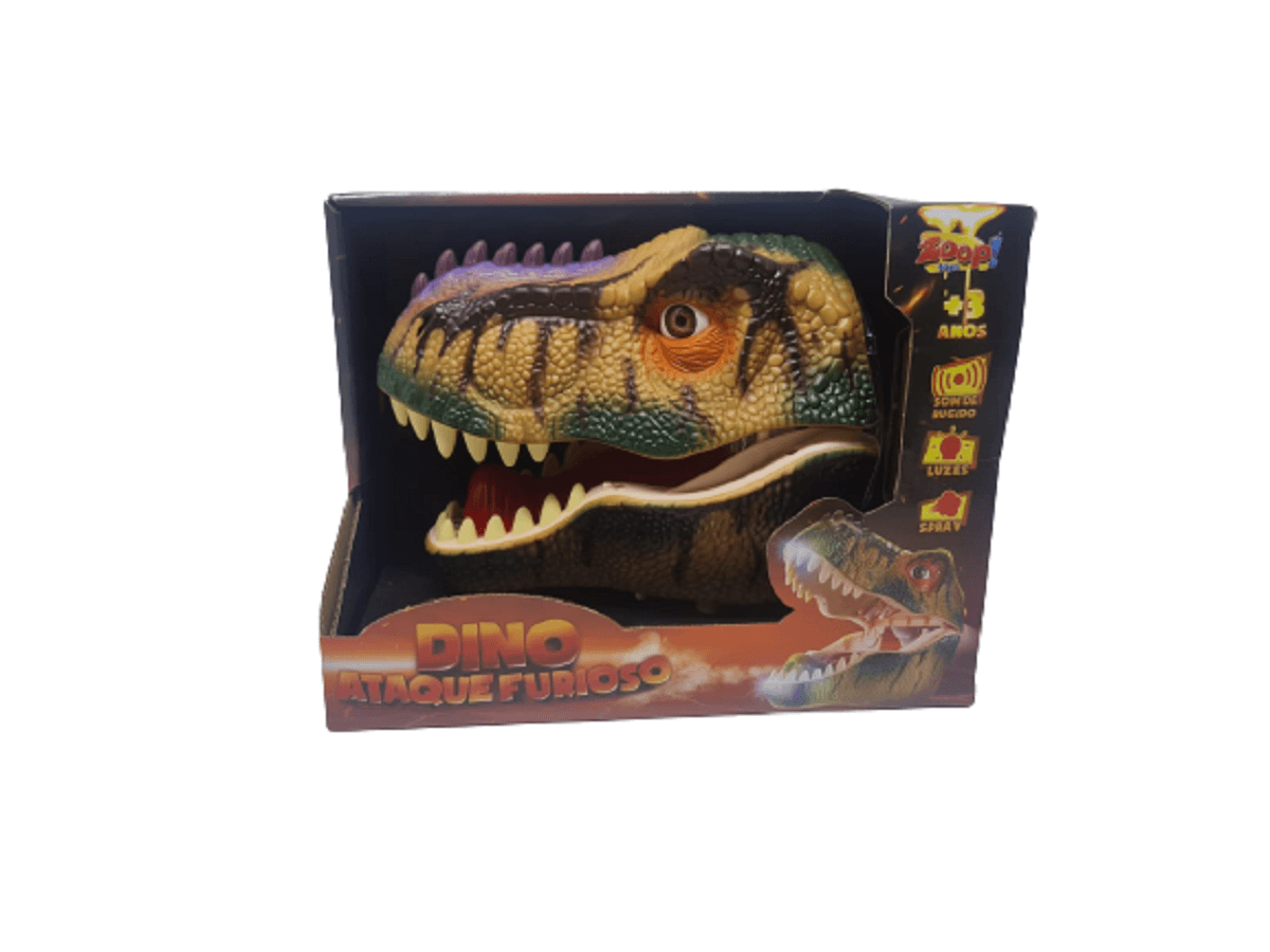 Dino Ataque Furioso com Luz, Som de Rugido e Splay de Água ZP01011 - Zoop Toys