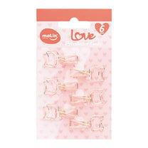 Prendedor de Papel Love Gato Blister C/ 6 unid. 23012 - Molin