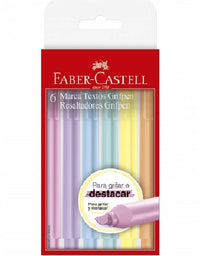 Caneta Marca Texto Grifpen Tom Pastel 6 cores MT/TP6ZF - Faber Castell
