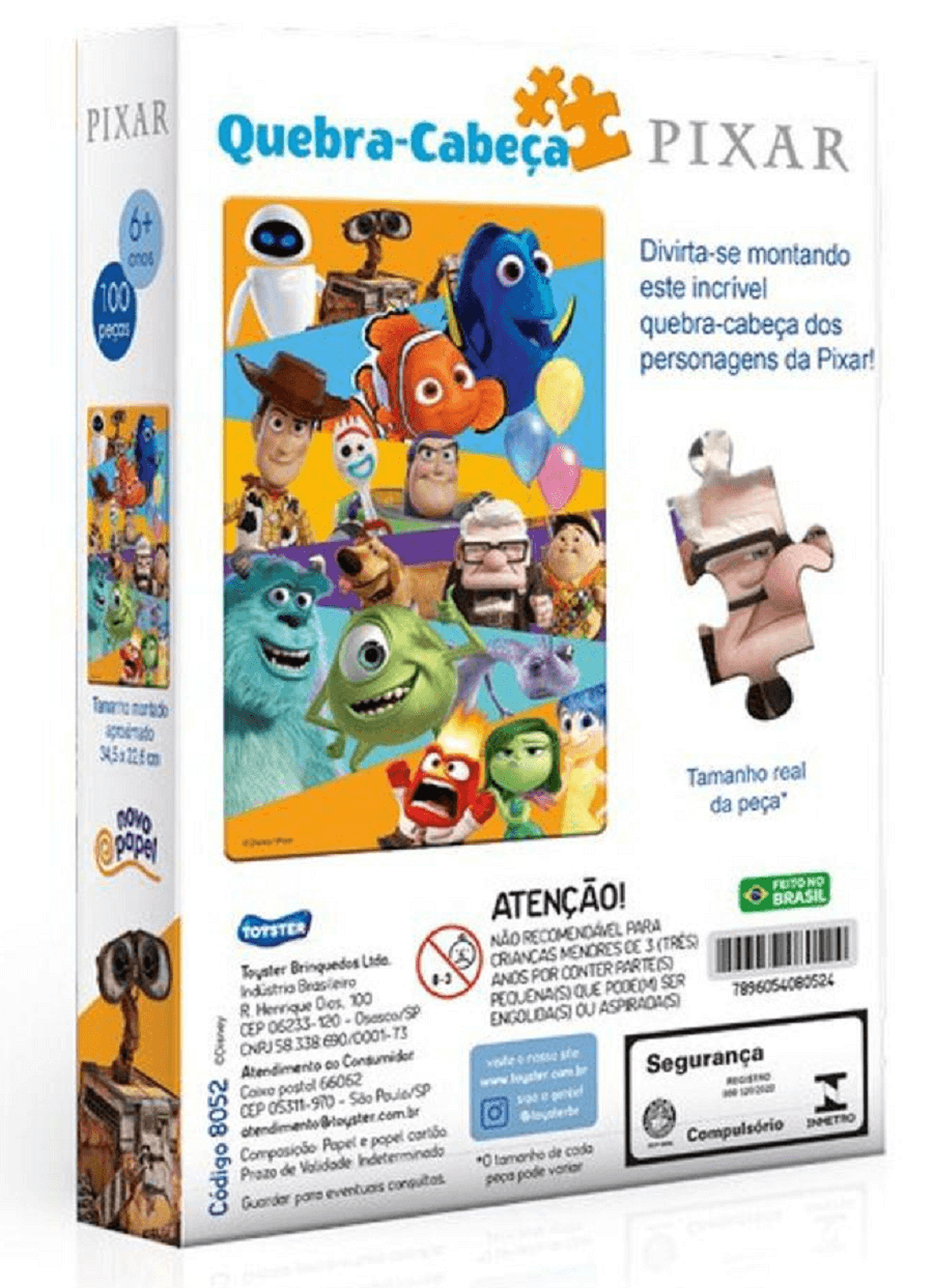 Quebra Cabeça 100 peças Disney Pixar 8052 - Toyster