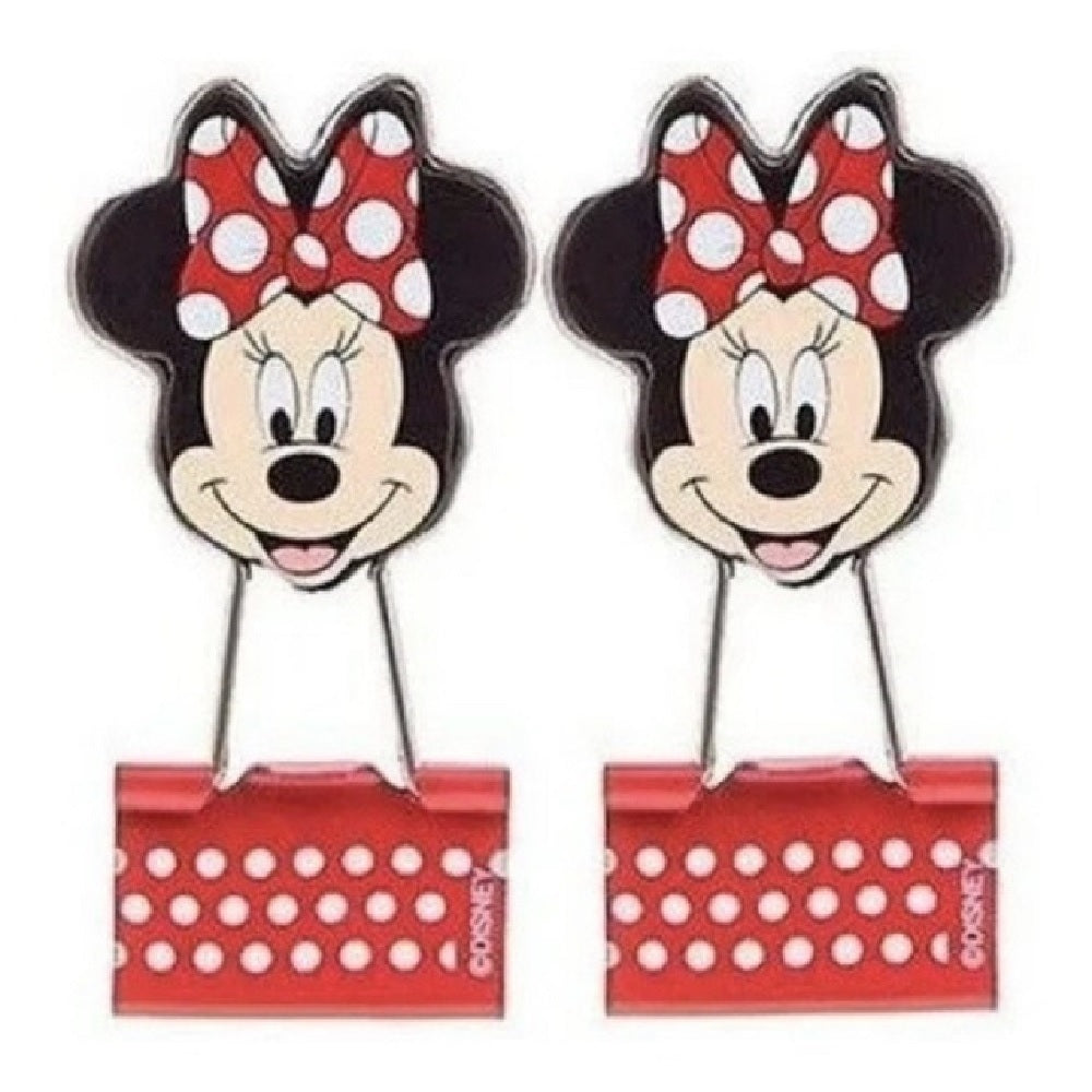 Clips Metálico Para Papel Binder Minnie Kit c/2 - 2,5 CM 22390 - Molin