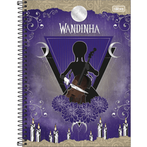 Caderno Espiral Universitário 10 Matérias  160 Folhas Wandinha - Tilibra